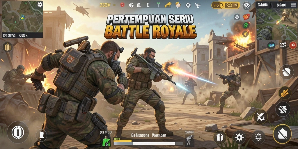 Tampilan gameplay Battle Royale yang seru di 333V.