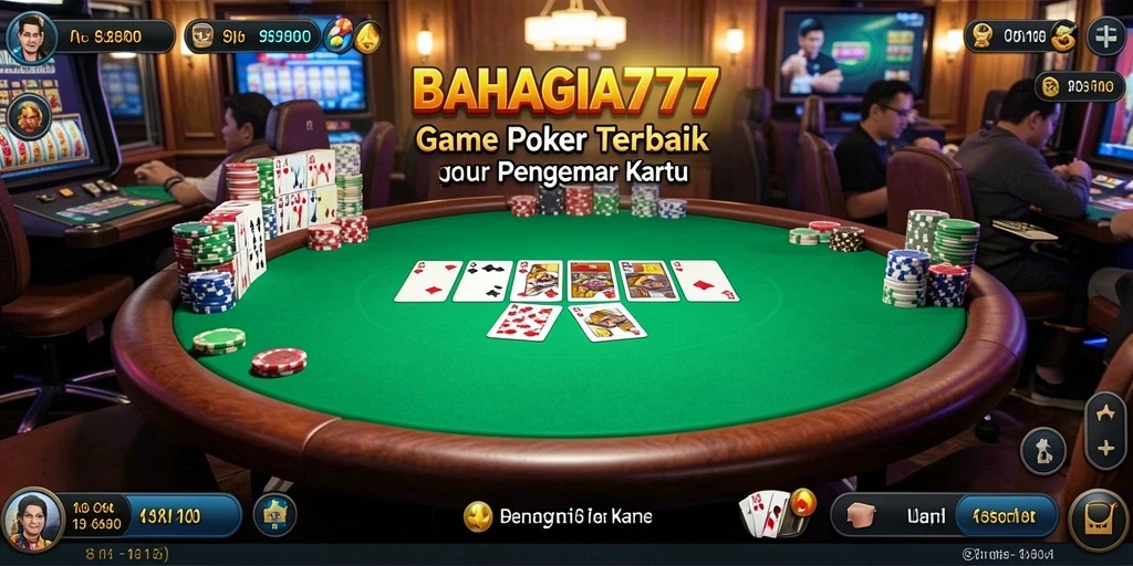 Tampilan gameplay Poker yang seru di BAHAGIA777.
