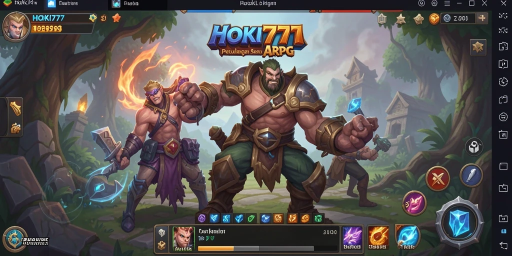 Tampilan gameplay HOKI777 yang menakjubkan dan penuh aksi ARPG.