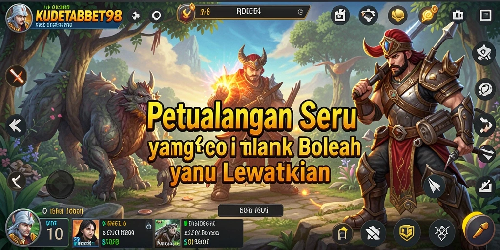 Tampilan gameplay seru yang penuh petualangan dan tantangan di KUDETABET98.