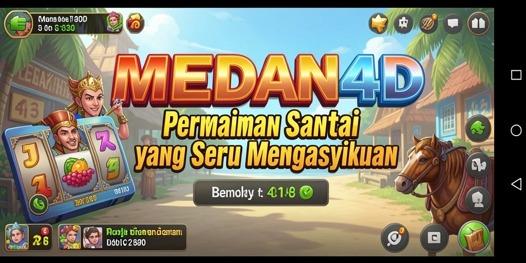 Tampilan gameplay MEDAN4D yang menarik dan berwarna.