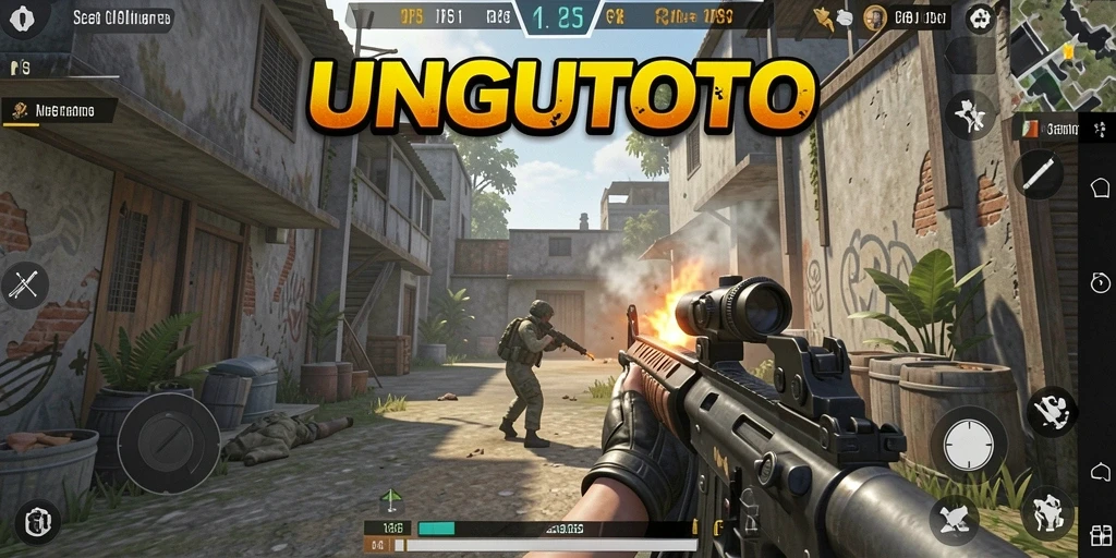Tampilan mendebarkan dari gameplay UNGUTOTO saat pertempuran berlangsung.